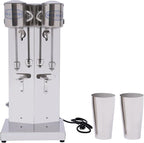 Milkshake Maker, Commercial Stainless Steel Milk Shaking Machine With Double Head Drink Mixer, 110V 180W Electric Milkshake Maker With 2Pcs 800ml Cups, Household Milk Shaker For Making Drinks