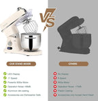 7.4QT Household Stand Mixer 800W with CSA Certified and Aluminum Die Casting, Kitchen Electric Mixer Metal Food Mixer with Stainless Steel 7L Bowl, Dough Hook, Whisk and Beater