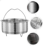 DOITOOL Stainless Steel Steamer Basket for Pot, 7.87inch/20cm Vegetable Steamer Basket Insert Steaming Rack with Handle, Vegetables Fruit Strainers and Colanders for Home Kitchen Cooking