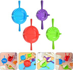GALPADA 4pcs Dumpling Making Mold Set with Large Medium Small and Mini Sizes Food-grade Pp Plastic Dumpling Press Cutters for Household Kitchen and Cooking Gadget Random Color