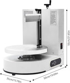 200W Electric Cake Decorating Machine, 110V Cake Spreading Machine Automatic Cake Coating Machine Speed: 30-200RPM for Cake Diameter: 4-12in (White)