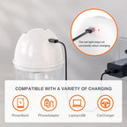Portable Electric Garlic Chopper, 450ML Large Volume Cordless Mini Food Processor with USB Charging,304 Stainless Steel Sharp Blades,for Onion, Garlic, Ginger, Baby Food,Meat,Spices BPA-Free