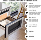 Zephyr 30 inch Built In Drawer Microwave Oven Under Cabinet - Integrated, Wall Mount, Under Counter Pull Out Microwave Drawer 1.2 cu ft, Preset Cooking Options, Easy Clean Coating, 1000W