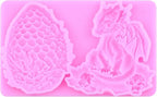 Dragon Fondant Molds Dragon Egg Silicone Candy Mold For Cake Decoration Cupcake Topper Candy Polymer Clay Gum Paste Set Of 2