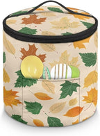 Thanksgiving Electric Pressure Cooker Storage Bag Kitchen Appliance Protective Pressure Cooker Insulation Bag for Women, Fallen Leaf