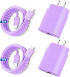 Super Fast Charger Type C, 25W USB C Wall Charger Fast Charging for Samsung Galaxy S25 Ultra/S25/S25+/S24+/S24 Ultra/S24/S24+/S23 Ultra/S22 Ultra/S21 Ultra with 6FT Long Type C Charger Cable 2Pack