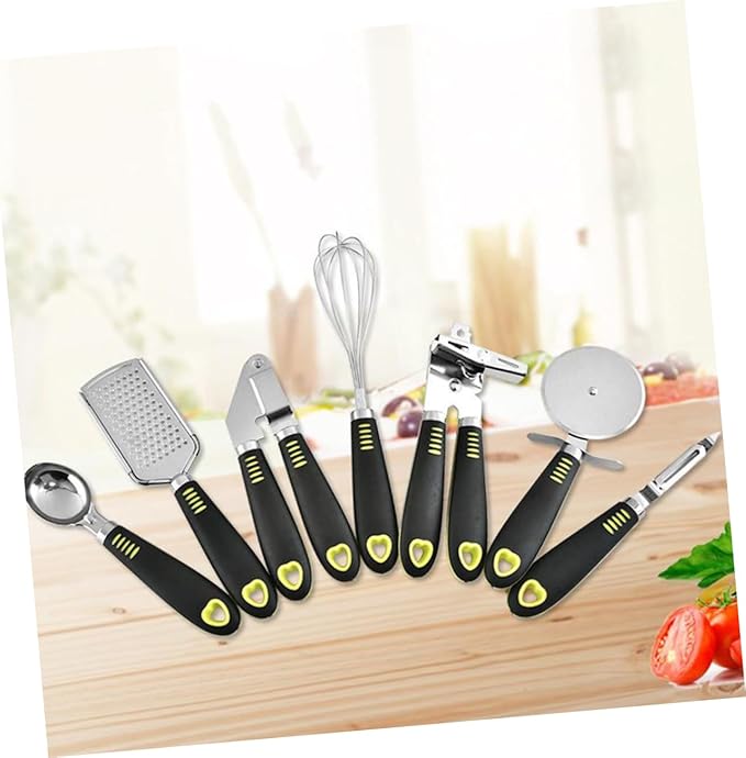 Stainless Steel Kitchen Gadgets Set Baking Tools 7pcs Utensils White Cheese Grater Can Opener
