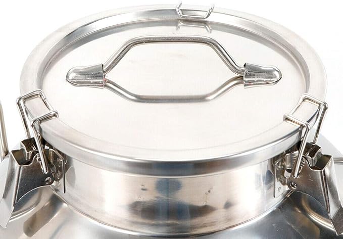 304 Stainless Steel Milk Can Large 12L-60L Capacity Milk Bucket Ice Buckets Bar Tools Wine Pail Bucket Milk Can Tote Jug with Sealed Lid Heavy Duty for Milk and Wine Liquid Storage (50L)