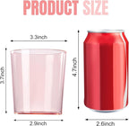 Liacere Plastic Drinking Glasses (Set of 12) 14 oz Pink Reusable Plastic Glasses Colors，Kitchen Water Glasses Cup,Bar Tumbler Glassware Set for Beer, Juice, Cocktail, Whiskey for Valentine’s Day