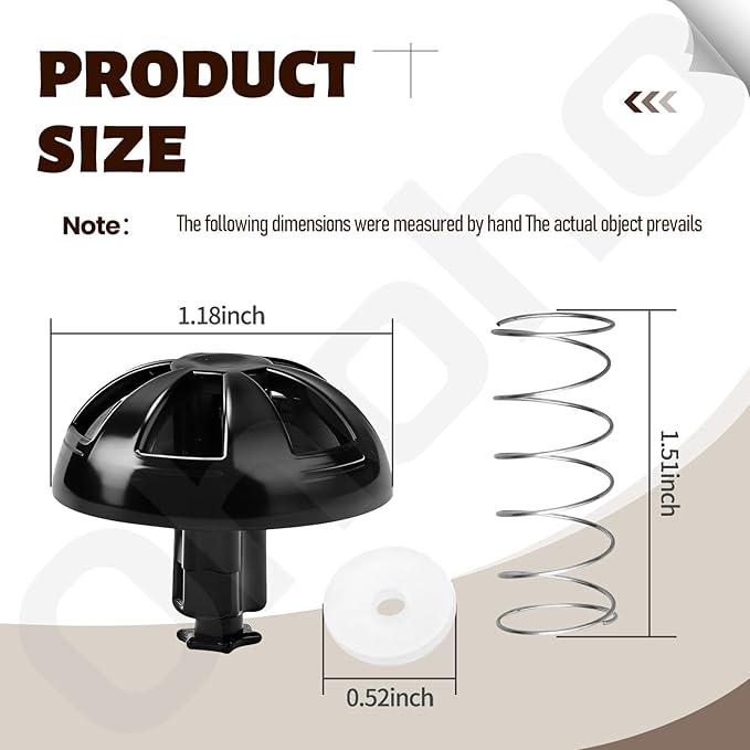 2 Pack Coffee Maker Brew Basket Water Stop Valve Kit for Mr. Coffee Black and Decker Hamilton Coffee Maker Parts 990117900 990237500 Coffee Maker Parts for 49976 49954 49947 49966 49957 49958