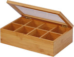 Oceanstar - TB1323 Oceanstar Bamboo Tea Box, 12 Inch, Natural