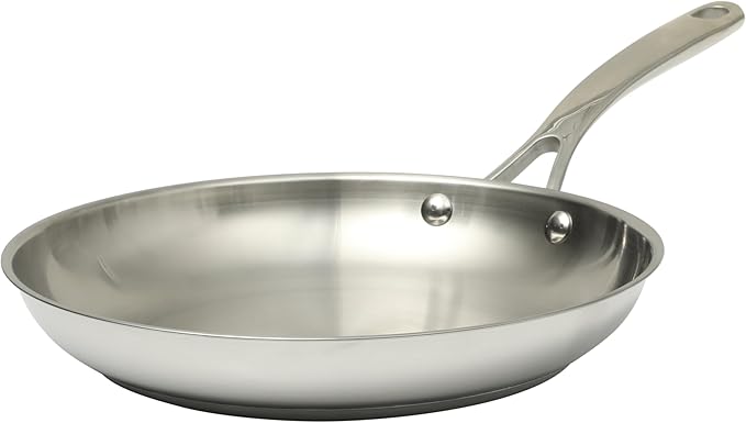 Martha Stewart Castelle 10" Stainless Steel Frying Pan Non Toxic Fry Pan Skillet