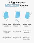 Kootek Cake Decorating Kit Baking Supplies Set Cake Turntable with 2 Frosting Straight Angled Spatula 3 Icing Smoother Scrapers Baking Accessories Tools for Beginners and Pros, Mother's Day, Blue