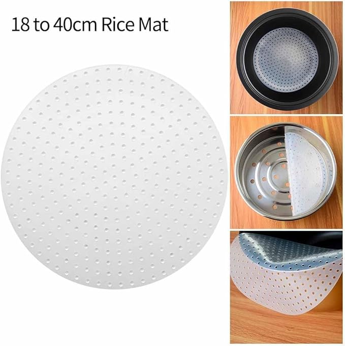 1pc 18-40cm Kitchen Rice Cooking Silicon Pad Mat, For Commercial Rice Cooking Anti-scorch Non-stick Pan Pad, Cooking Silicone Mat Thickened(37CM)