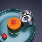 POPETPOP Round Stainless Steel Cake Rings: Round Food Molding Set - Mousse Cake Ring Mold with Press Set for Home Cooking And Baking S