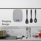 NUTRI FIT Food Scale Kitchen Scales Digital Weight Grams and Ounces for Baking Cooking, Weighing Scale Portion Control, Max 11lb 1g Increment 6 Units Smart Tare Hanging Storage, Gray