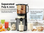 Juicer Machines with 5.8" Large Chute, 2-in-1 Cold Press Juicer for Whole Vegetables Fruits 400W, Masticating juicer Easy to Clean Juice Extractor Machine for Making Nut Mike, Juice, Premium Gray
