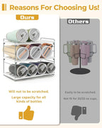 Cirhy 12" Tall 3-Tier Expandable Water Bottle Organizer – Fits 20-40 oz Stanley, Owala, Yeti Tumblers, Shaker Cups & Travel Mugs – Adjustable Storage Rack for Cabinet, Kitchen & Pantry Organization