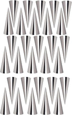 Non-stick Cream Horn Molds Stainless Steel, FantasyDay 5 inch Large Size Cannoli Tubes Kit Pack of 30 Baking Cones Pastry Roll Horn Croissant Mold - Christmas Anniversary Free Standing Cone Shape