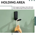 APLusee 2 Pack Bath Robe Hook, 304 Stainless Steel L Shape Coat Holder, Bathroom Home Accessories Matte Black