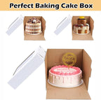 Tall Cake Boxes for Tier Cakes,10x10x8 Inch [12Pack ] Thick Sturdy Bakery Box with Window,White Cake Carrier, Disposable Cake Containers,Birthday Cake Boxes