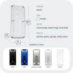Wall Mount Plastic Bag Organizer | Durable Plastic Grocery Bag Saver | Smudge Proof, Fingerprint Resistant (Acrylic)
