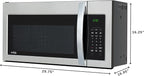 KoolMore 30-inch 1.5 cu. ft. Over-the-Range Convection Microwave Oven,900 Watts and 300 CFM in Stainless-Steel, UL Listed
