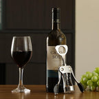Wine Opener with Stopper, Cutter - Wine Bottle Opener Bundle, Zinc Alloy Wing Corkscrew Heavy Duty, Cork Screw Beer Opener for Bartenders, Multifunctional Bottle Opener for Kitchen, Restaurant, Bar