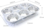 Waytiffer (10pack Muffin Pan 6-Cup Cupcake Aluminum Pans Favorite Muffin Tin Size for Baking Cupcakes Muffins and Mini Pies - Standard Size