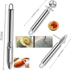 Fruit and Vegetable Corer Tool,Kitchen Fruit Carving Knife, Multi-Function Stainless Corer and Pitter Remover Set for Apple, Pear, Cherry, Jujube, Red Dates, Chili,Potato, Watermelon（10 Pcs）