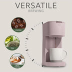 WILLOW Eco Series Single Serve Coffee Maker for K Cup and Ground Coffee, 6 to 12oz Brew Sizes with Strong Brew Option, Small Coffee Machine with Removable Reservoir & Reusable Filter, Eco-Friendly