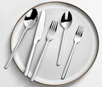 KINGSTONE Silverware Sets with Serving Utensils, 65 Piece Flatware Set for 12 with Gift Box