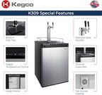 Kegco K309SS-2 24" Wide Dual Tap Stainless Steel Digital Kegerator