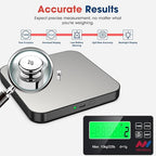 Mik-Nana Food Scale, 22lb Digital Kitchen Scale with 7 Units LCD Display & Tare Function, Stainless Steel Weight Grams and Ounces for Baking, Cooking and Meal Prep (Batteries Included)