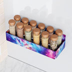 Mystozer Magnetic Spice Rack for Refrigerator, Kitchen Organizer and Storage Shelf, Starry Sky(4 Pack)