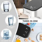 Carbonator, Soda Maker, Ice Cold Sparkling Water Maker, Water Cooler, Compatible with Screw-in 60L CO2 Cylinder (Not Included), Carbonator with 1.5L water tank, Touch Screen (Starry Silver)