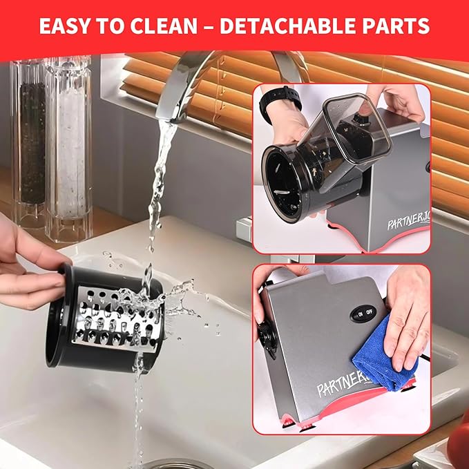 Electric Cheese Grater,7 In 1 Electric Cheese Grater for Block Cheese,250w Electric Slicer Shredder, Automatic Electric Grater,Cheese Graters Machine For Cheeses, Fruits, Vegetables