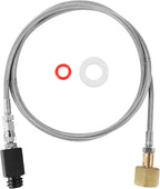 Soda Maker Adapter Soda Maker Connector, CO2 Tank CO2 Cylinder Adapter with Stainless Steel Hose, CGA320 to TR21-4 Carbonated Water Maker for Fizzi One Touch Jet Ninja