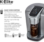 Keurig C K-Elite Maker, Single Serve K-Cup Pod Brewer, with Iced Coffee Capability, Extra Included, 75oz, Brushed Silver Plus Filter Bundle
