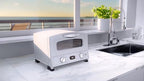 Countertop Toaster Oven, Compact Kitchen Appliance with Graphite Heating Technology, Eggshell White