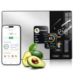 KUAIVO Smart Nutrition Food Scale with TFT Display, Tracks Calories, Fat, Carbs & Protein, Works with App for Daily Reports, 50 Built-in Foods, 23 Nutrients, Digital Kitchen Scale for Meal Prep