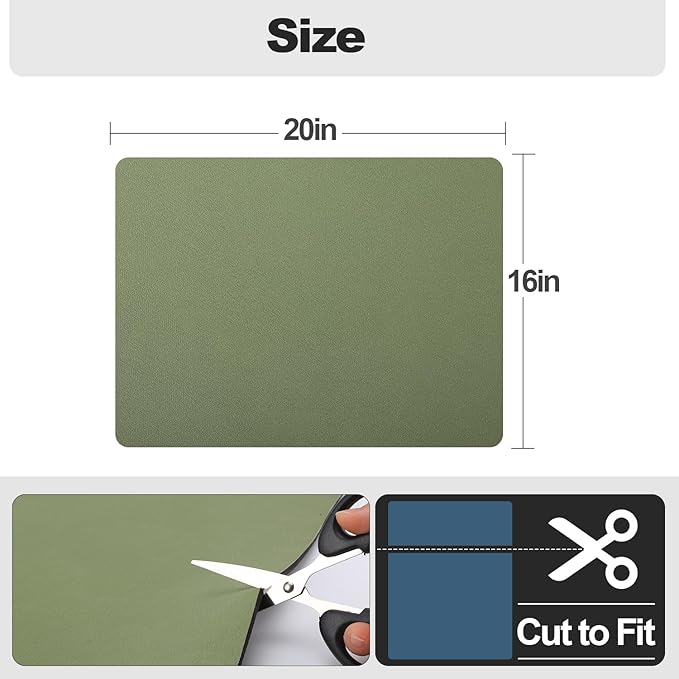 Ecotrim - Dish Drying Mat for Kitchen Counter | Coffee Bar Mat for Countertops | Heat Resistant Drainer Mat with Non-slip Rubber Backed | Hide Stain Kitchen Absorbent Draining Mat | Green 16"x20"