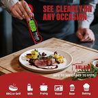 AWLKIM Digital Meat Thermometer for Cooking - IP67 Waterproof Kitchen Thermometer with Backlight and Hold, Fast Instant Read Thermometer, Candy Making, Outside Grill, Stocking Stuffers for Men-2 Pack