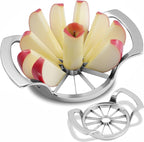 LIIGEMI Apple Core Slicer - Easily Cut Smooth Apple Slices with 12-Stainless Steel Blades, Time-Saving Apple Slicer and Corer with Mirrored Handle