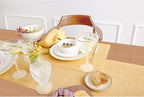 Solino Home Linen Placemats Set of 4-100% Pure Linen Chambray Mustard Yellow Cloth Placemats 14 x 19 Inch - Athena