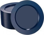 Goodluck 100PCS Navy Blue Plastic Plates, 10.25 Inch Dinner Plate Heavy Duty Disposable Plastic Plates for 100 Guests Party, Wedding, Birthday & Daily Use and New Year Events