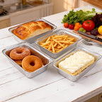 Aluminum Pans with Lids (60 Pack, 8.5"×6") 2.25 LB Capacity Foil Pans with Lids - 60 Pans and 60 Clear Dome Lids - Disposable Food Containers Tin Foil Pans for Baking, Meal Prep,Storage and Freezer