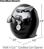 Hamilton Beach Walk 'n Cut Electric Can Opener for Kitchen,Use On Any Size,Automatic and Hand-Free,Cordless & Rechargeable,Easy Clean Removable Blade,Black (76501G),(Pack of 2)