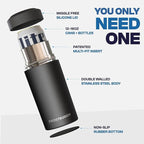 Frost Buddy Universal Can Cooler - Fits all - Stainless Steel Can Cooler for 12 oz & 16 oz Regular or Slim Cans & Bottles - Stainless Steel (Rogue)