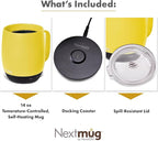 Nextmug - Temperature-Controlled, Self-Heating Coffee Mug (Sunshine - 14 oz.)